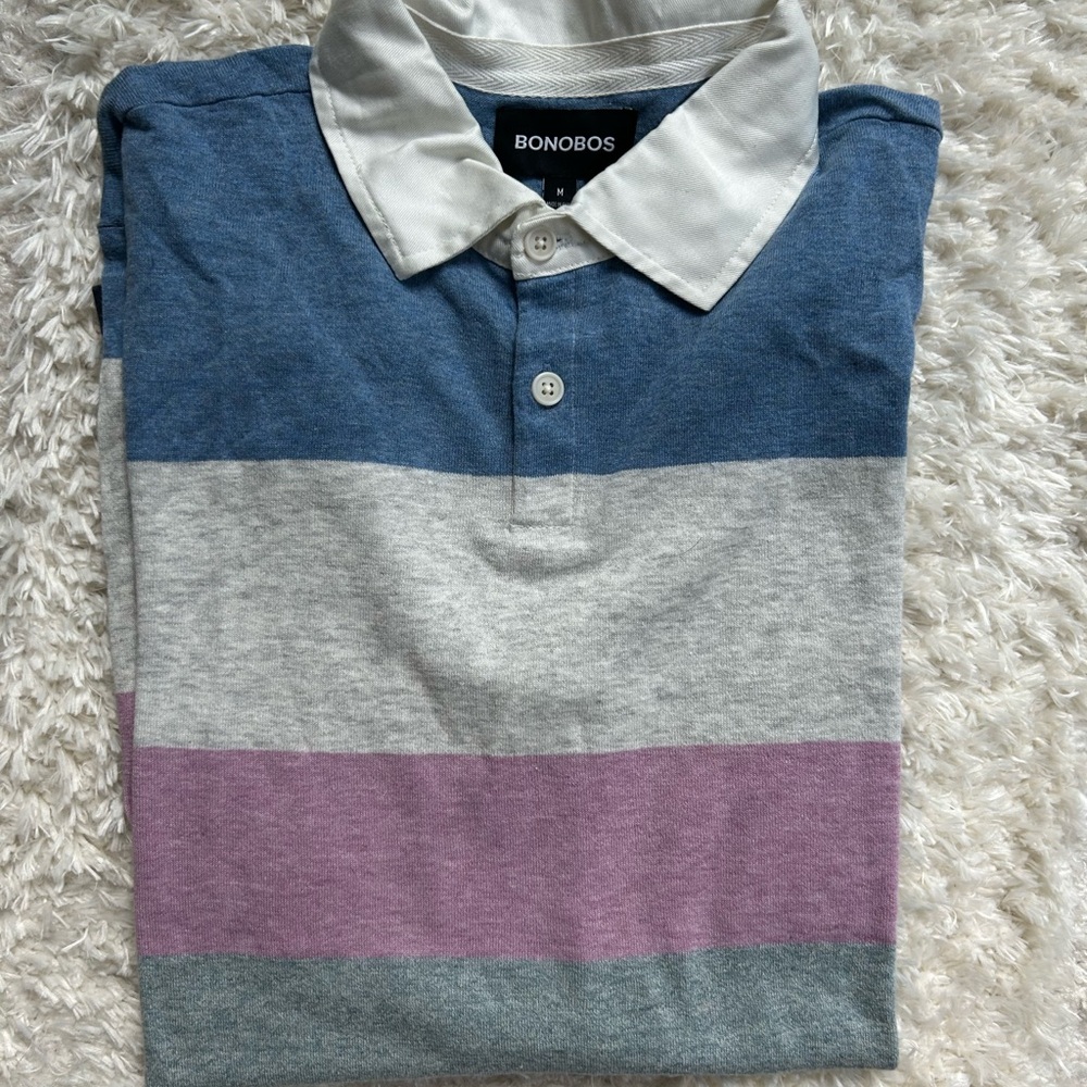 Bonobos Blue and Gray Polo Shirt Casual Wear